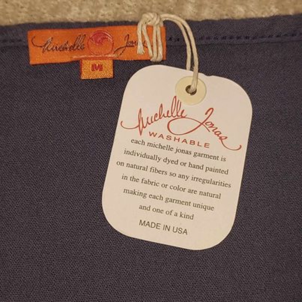 NWT Michelle Jonas Collection batwing sleeve Hippy Gauze Dress Size M - Picture 4 of 4